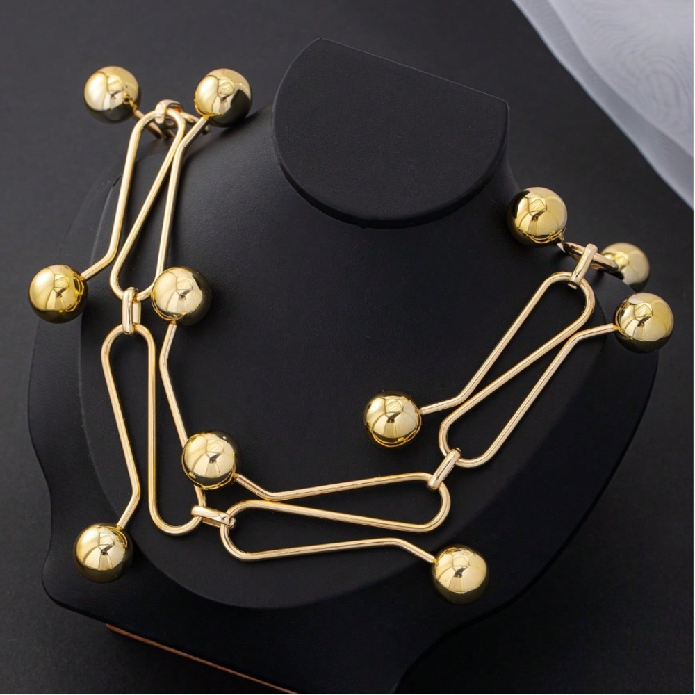 🆕 Unique Futuristic Statement Necklace - Picture 2 of 2